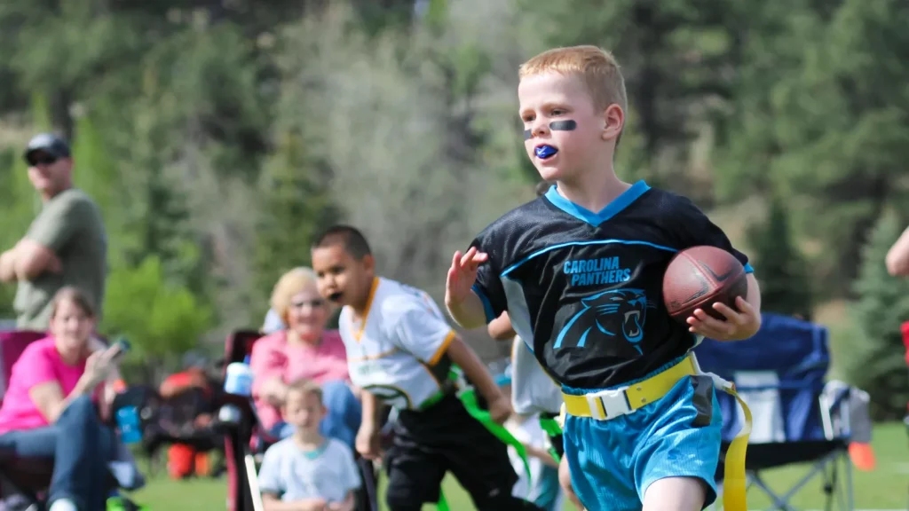 A Flag Football Game for 5 to 6 Year Olds