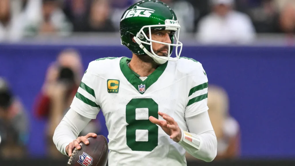 Aaron Rodgers in action