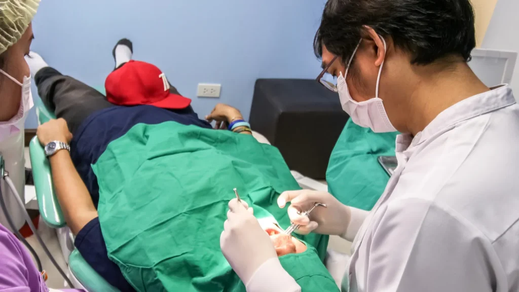 bangkok thailand october 08 2016 treats patients teeth in the