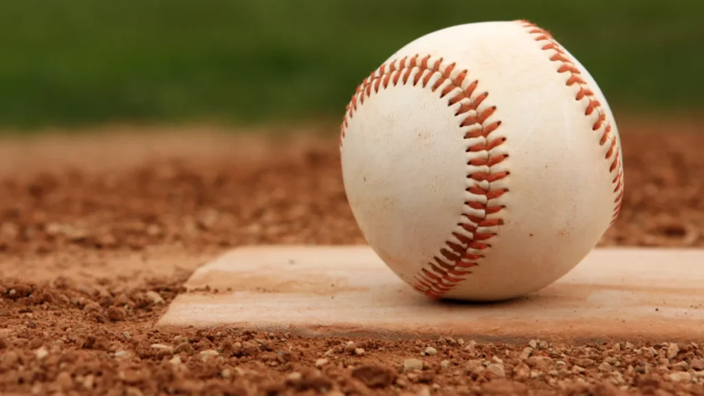 Baseball on the Pitchers Mound