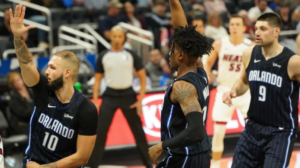 Orlando Magic and Miami Heat in an intense game.