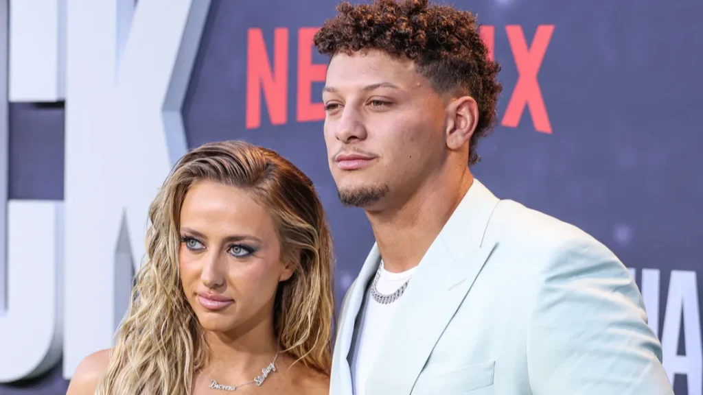 brittany mahomes and patrick mahomes arrive at the los angeles