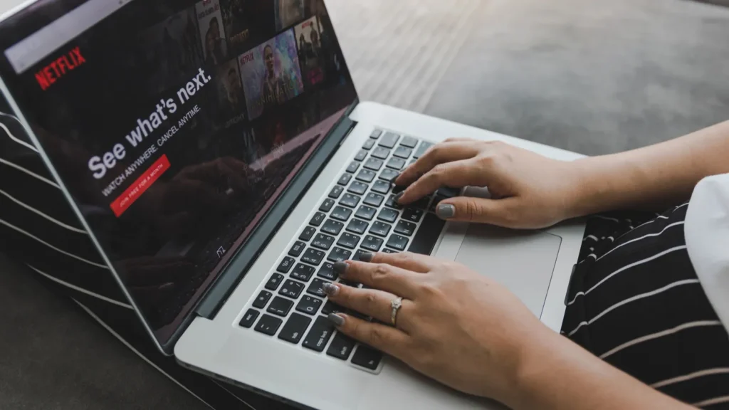 CHIANG MAI THAILAND  March 31 2018  Woman sitting sofa using