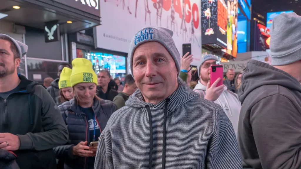 Brian Cashman in the crowd