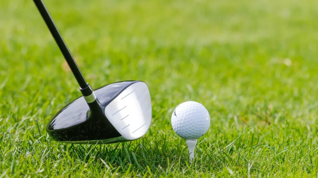 A golf driver and a ball set