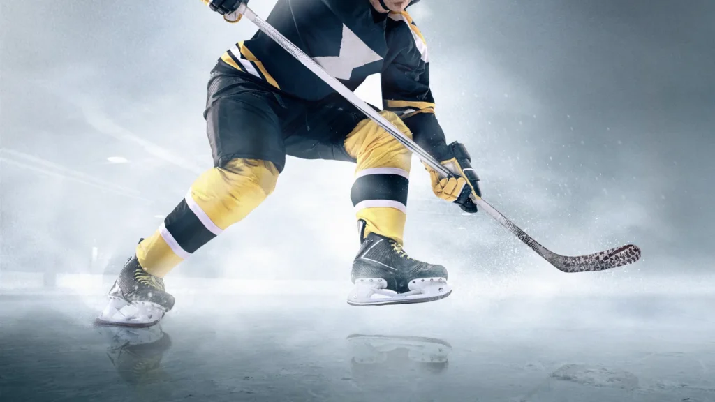 Ice hockey player in action