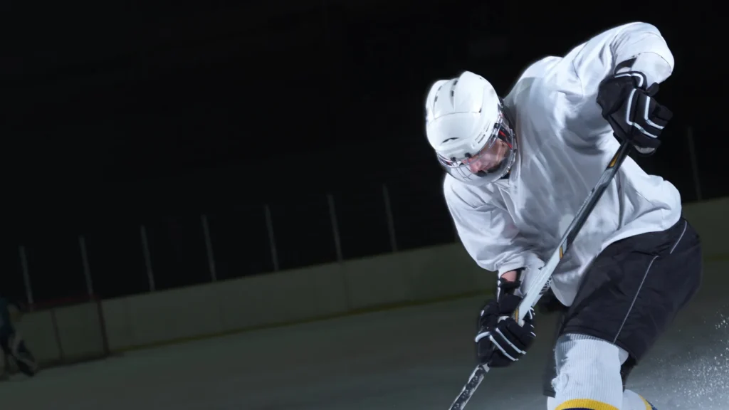 Ice hockey player in action