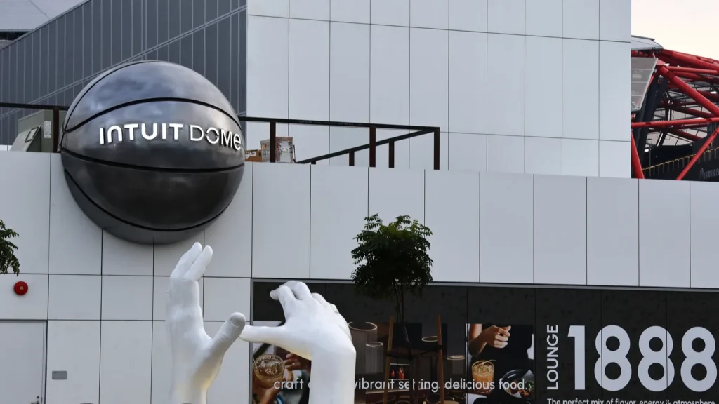 inglewood california 12 december 2025 exterior view of intuit dome