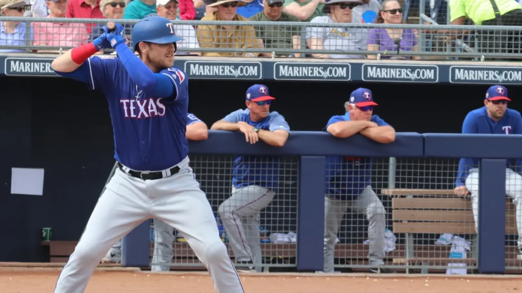 Logan Forsythe 2nd basemen for the Texas Rangers at Peoria Sports Complex in PeoriaAZ USA March 72019