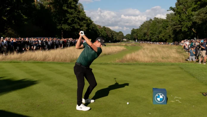 Matt Fitzpatrick 15th tee during the BMW PGA Championship