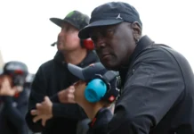 NASCAR team owner Michael Jordan watches his teams
