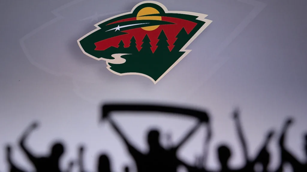 Fans celebrating Minnesota Wilds NHL team
