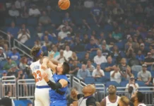 What is fueling growing confidence in the Knicks’ championship hopes Mitchell Robinson of the New York Knicks attempts to block a Dallas Mavericks player.