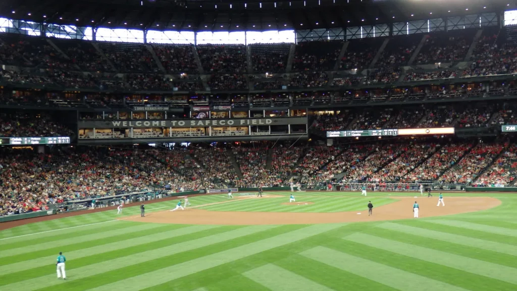 player runs towards first base