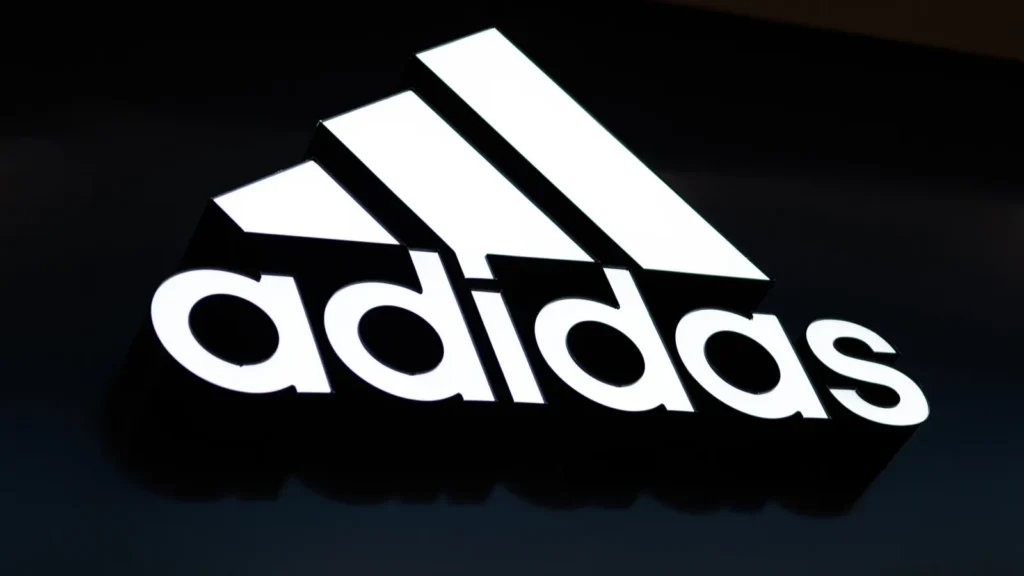 poznan poland  07 july 2023 adidas logo sign hangs