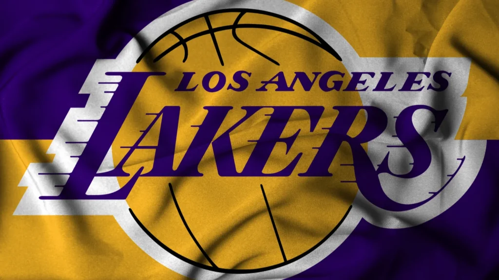 LA Lakers' logo on a fabric