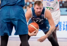 Luka Doncic hits game-winner with 0.5 seconds remaining in overtime as Lakers beat Nuggets 127-125 riga latvia 7th september 2025 luka doncic l and saliou