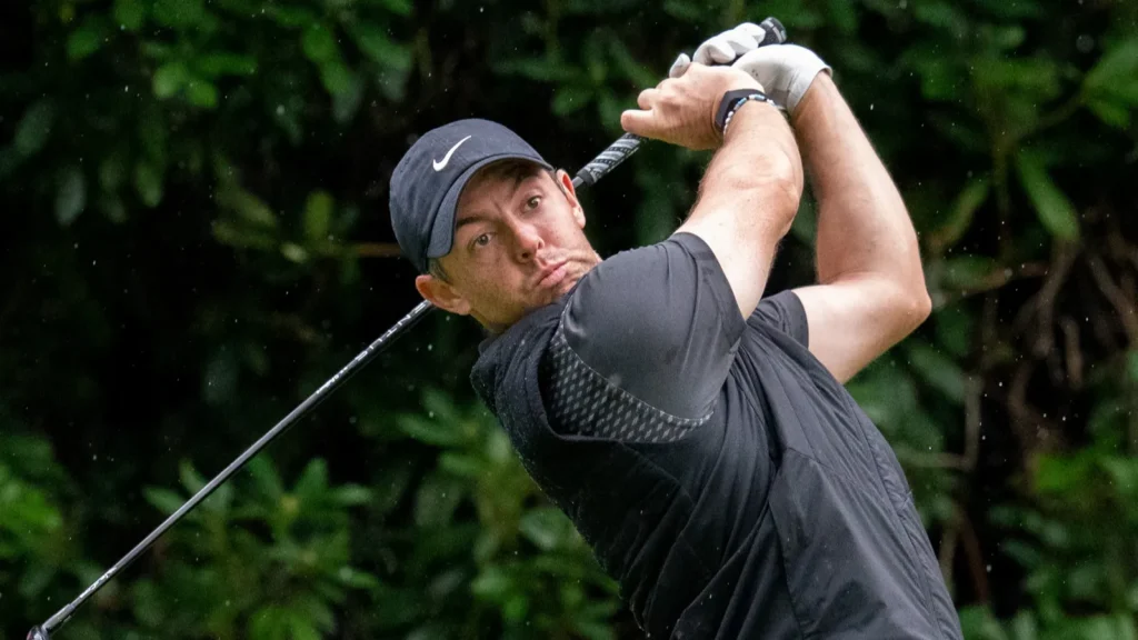 rory mcilroy 7th tee during the bmw pga championship 2022