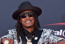 Isiah Pacheco arrives for the 2023 ESPY Awards