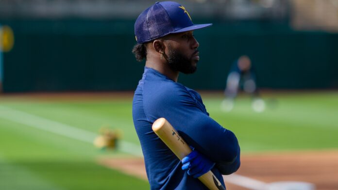 Oakland,,California,-,June,14,,2023:,Tampa,Bay,Rays,Outfielder Randy Arozarena before a game against the Oakland Athletics