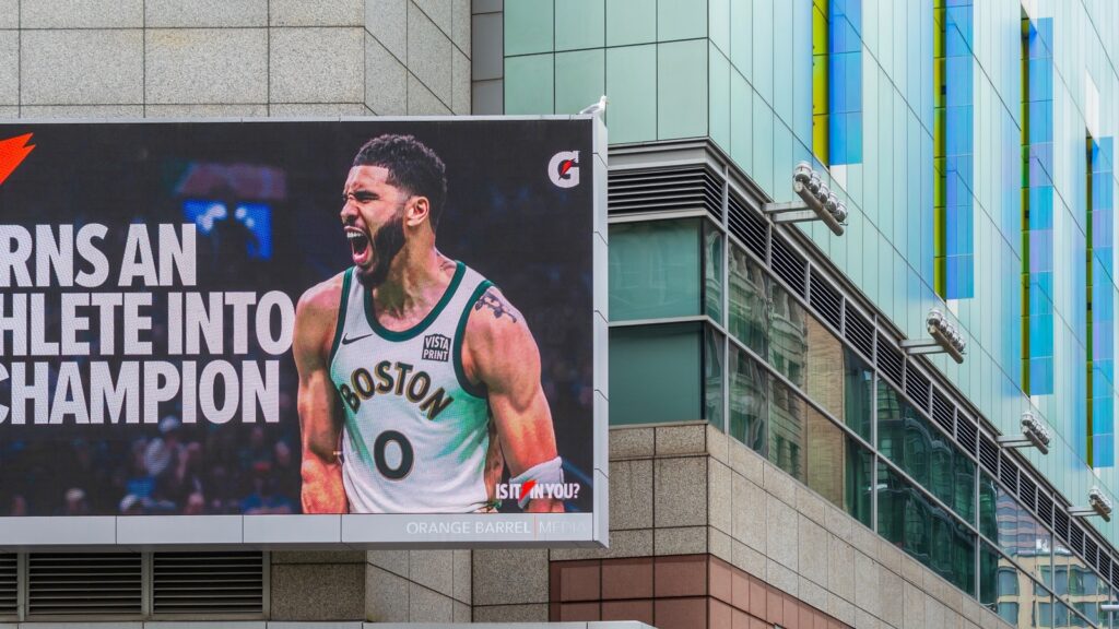 Jayson Tatum on a billboard