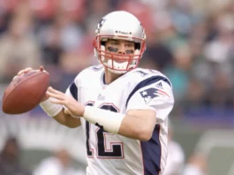 Tom Brady Quarterback for the New England Patriots in game action during the NFL season Tom Brady is an NFL football quarterback for the New England Patriots of the National Football League