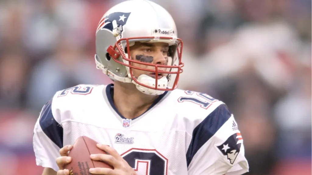 Tom Brady quarterback for the New England Patriots during a game