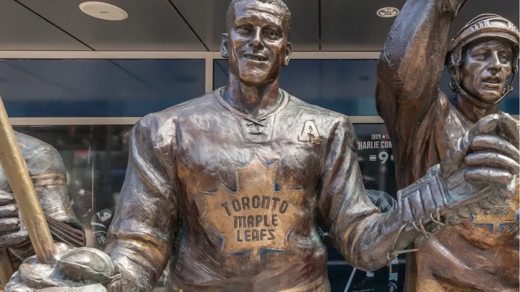 toronto canadamay 5 2018 the statues of tim horton