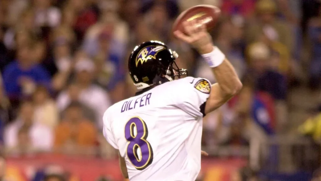 Baltimore Ravens' in game action