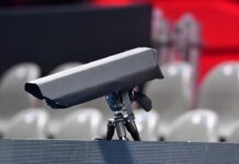 Hawk-eye video camera.