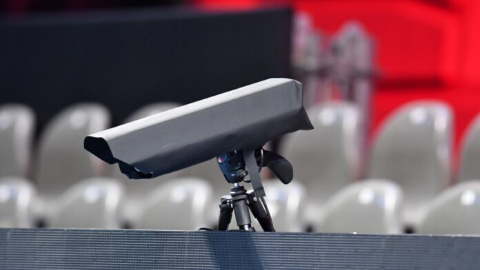 Hawk-eye video camera.