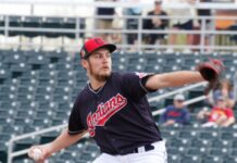Bauer claims teams back out late despite agreeing to sign him Trevor Bauer in action during a baseball game.