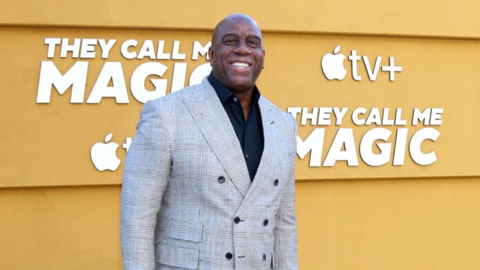 Shutterstock_Magic Johnson_2147303697 Magic Johnson at the They Call Me Magic Premiere Screening.