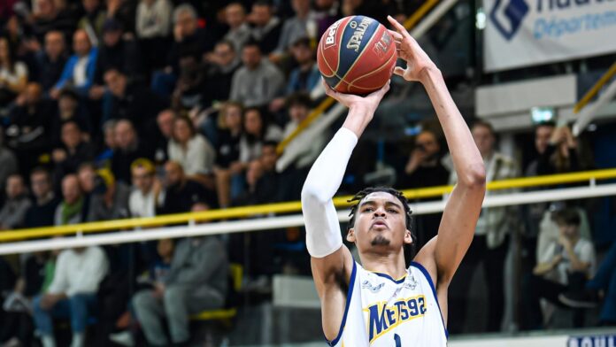 Victor Wembanyama in action during a basketball game