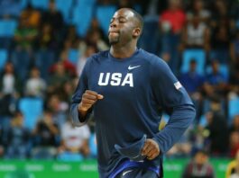 Draymond Green at the basketball court.