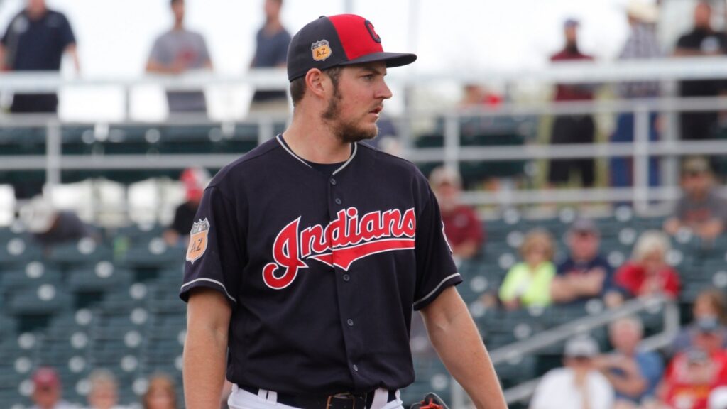 Trevor Bauer at the baseball arena.