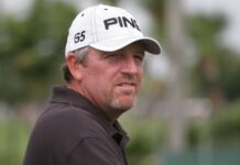 Augusta’s strict rules upheld as major winner escorted out Mark Calcavecchia at the World Golf Championship.