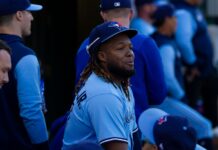 Vladimir Guerrero Jr. shares major career update during Blue Jays season Toronto Blue Jays infielder Vladimir Guerrero Jr. in the dugout during a game against the Oakland Athletics at the Oakland Coliseum.
