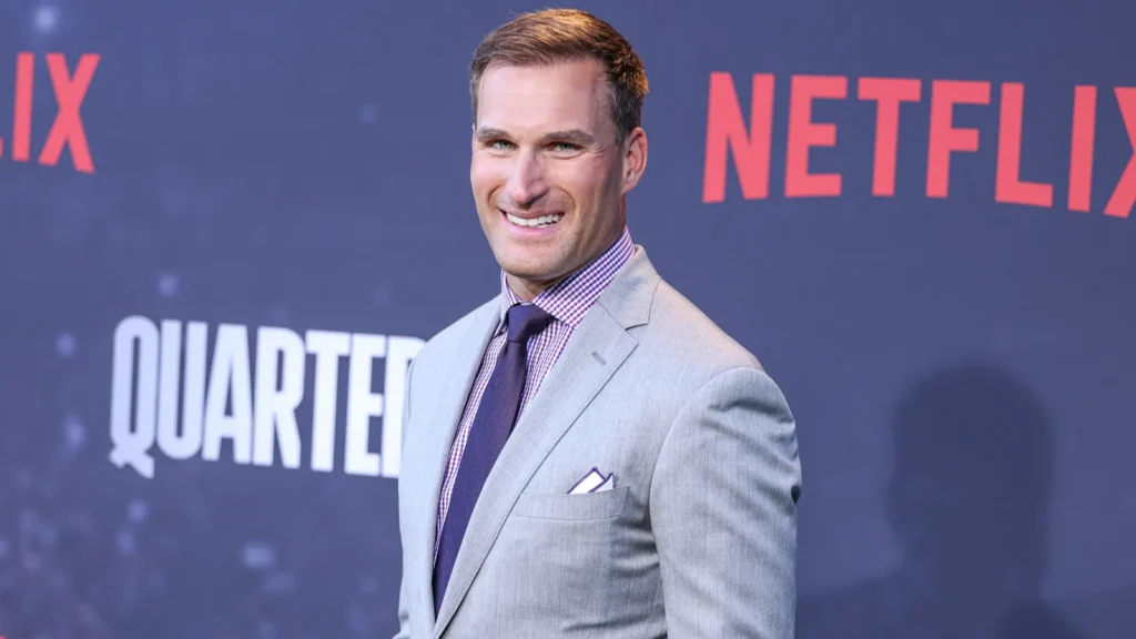 American football quarterback Kirk Cousins at the premiere of Netflix's Quarterback.