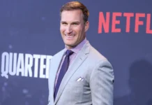 Kirk Cousins arrives at the Los Angeles Premiere Of Netflixs Quarterback Season