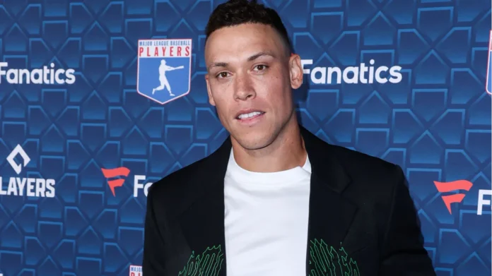 American professional baseball outfielder Aaron Judge arrives at The Players Party 2022