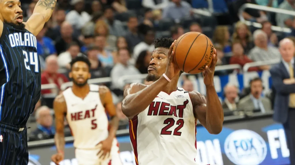 Jimmy Butler protects the ball