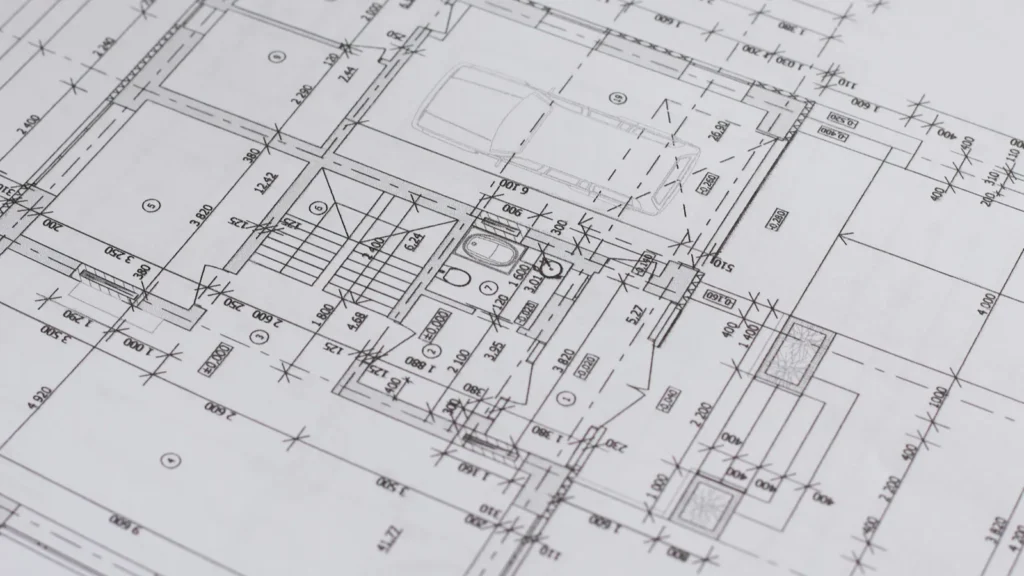 Construction site blueprints
