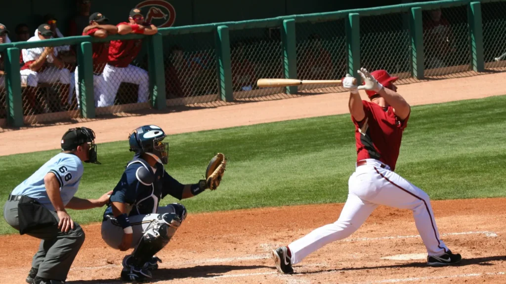 Arizona Diamondback Chad Tracy Just After Getting a Hit