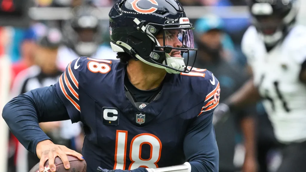 Caleb Williams of the Chicago Bears during a game