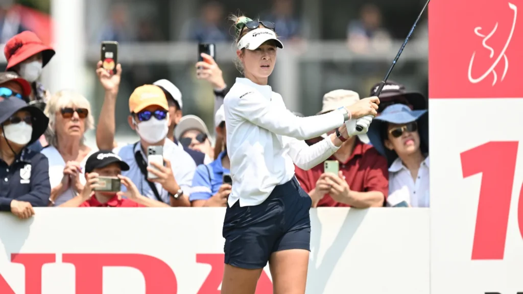 Chonburi Thailand26 February 2023Nelly Korda from USA in action During LPGA thailand 2023 at siam country club pattayathailand