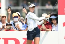 Golf viewers criticize the Chevron Championship broadcast as Nelly Korda held the lead Chonburi Thailand26 February 2023Nelly Korda from USA in action During LPGA thailand 2023 at siam country club pattayathailand