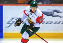 Nathan MacKinnon sets pace with first 50-goal milestone of season Nathan MacKinnon in action during hockey game.