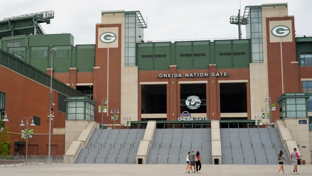 Green Bay Wisconsin USA  August 4th 2024 NFL Green Bay Packers Lambeau Field building entrance