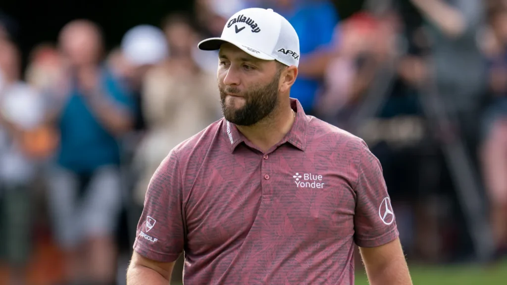 Jon Rahm on the golf course